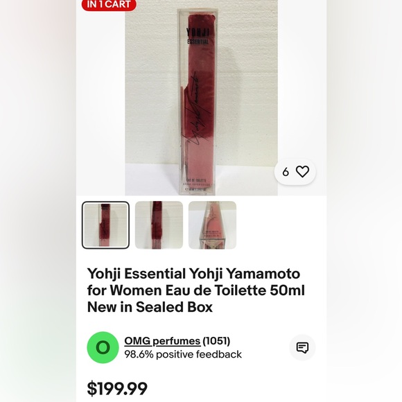 Yohji Yamamoto Eau de Toilette in Red Packaging - Picture 2 of 3